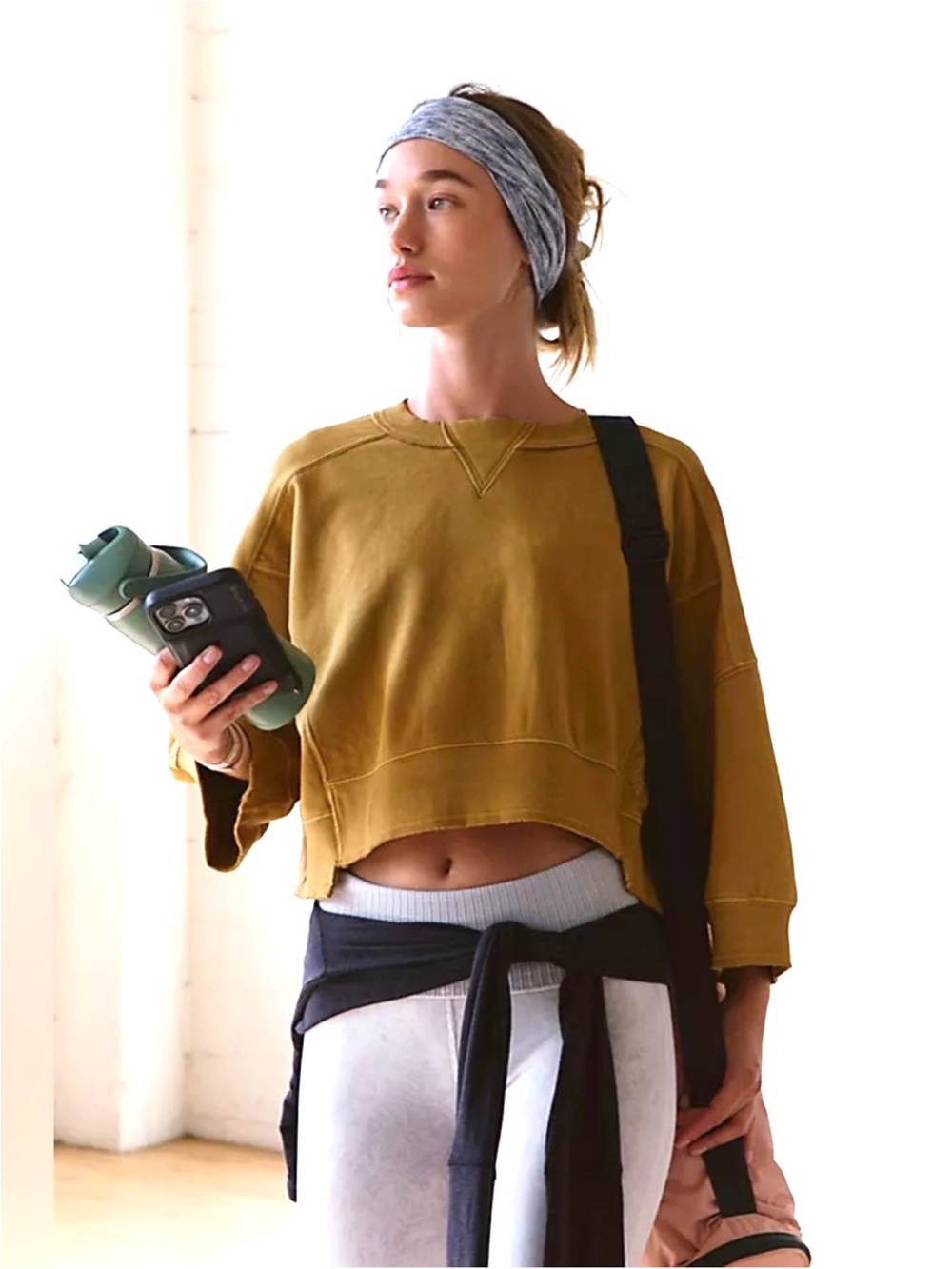 FP Movement by Free People - Intercept Short Sleeved, Cropped Sweatshirt